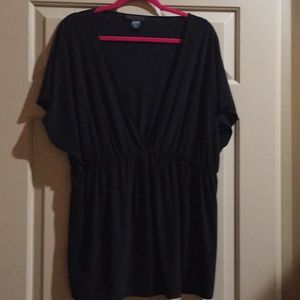 Plus size low v cut top